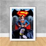 Quadro Decorativo Batman e Superman Batman e Superman 10 Branca