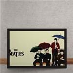 Quadro Decorativo Beatles Ilustracao Guarda Chuva 25x35