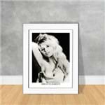 Quadro Decorativo Brigitte Bardot Quadro Personalidade 201 Branca