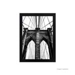 Quadro Decorativo Brooklyn Bridge 28x38cm Preto Infinity