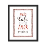 Quadro Decorativo Café e Amor 29,5x24,5cm