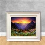 Quadro Decorativo Canvas Sol na Montanha Pais 87 Branca 40x50
