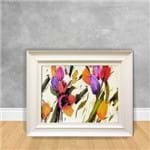 Quadro Decorativo Canvas Tulipas Abstratas Flores Abstrato Tulipa 30x40