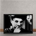 Quadro Decorativo Charles Chaplin Rosa Tempos Modernos 25x35