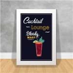 Quadro Decorativo Cocktail Lounge Bloody Mary Bebida Ref:101 Branca