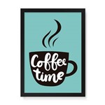 Quadro Decorativo Cofee Time - 32,5x23cm (moldura em Laca Preta)