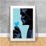 Quadro Decorativo Darth Vader e Pássaro Twitter Vida Secreta dos Super Heróis 66 Branca