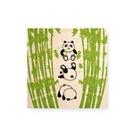Quadro Decorativo em Madeira Panda Bambu - 30x30cm