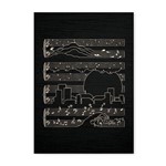 Quadro Decorativo em Madeira Partitura Textura - 32,5x23cm