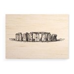 Quadro Decorativo em Madeira Stonehenge Linhas - 46x32,5cm