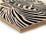 Quadro Decorativo em Madeira Zebra Cores Tintas - 46x32,5cm