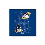 Quadro Decorativo em Tela Canvas Pinguin Voador - 30x30cm