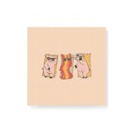 Quadro Decorativo em Tela Canvas Porquinhos Bacon - 30x30cm