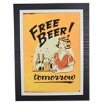 Quadro Decorativo Free Beer Tomorrow - 30 X 23 Cm Único Único