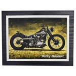 Quadro Decorativo Harley Davidson Night - 30 X 23 Cm Único Único