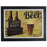 Quadro Decorativo Ice Cold Beer Craft - 30 X 23 Cm Único Único