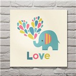 Quadro Decorativo Infantil Elefantinho Colorida