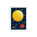 Quadro Decorativo Infantil Sistema Solar Sol 22x32cm