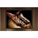 Quadro Decorativo Instrumento Saxofone Jazz Blues Música