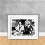 Quadro Decorativo Jane Russel e Marilyn Monroe Quadro Personalidade 97 Branca