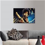Quadro Decorativo Jimmi Hendrix Tocando Guitarra Tecido