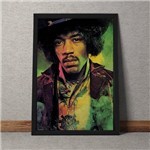 Quadro Decorativo Jimmy Hendrix Colorido Vintage