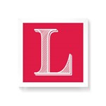 Quadro Decorativo Letra L Love - 30x30cm (moldura em Laca Branca)