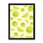 Quadro Decorativo Limões Textura - 32,5x23cm (moldura em Laca Preta)