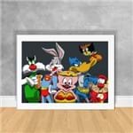 Quadro Decorativo Looney Tunes Heróis Diversos 02 Branca
