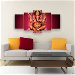Quadro Decorativo Lord Ganesha Vermelho129x61 QuartoSala
