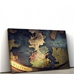 Quadro Decorativo Mapa Game Of Thrones 100x50cm
