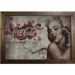 Quadro Decorativo Marilyn Monroe Coca Mdf 50 X 35cm B011