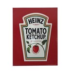 Quadro Decorativo Metal Heinz Tomato Ketchup Cor Vermelho