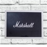 Quadro Decorativo Metal Marshall Grande Cor Preto 29x41x2cm