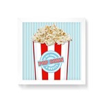 Quadro Decorativo Pop Corn Cinema - 30x30cm (moldura em Laca Branca)