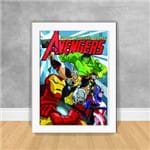Quadro Decorativo Quadrinho Avengers - os Vingadores os Vingadores 46 Branca