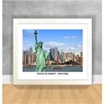 Quadro Decorativo Statue Of Liberty - New York Nova York 36 Branca