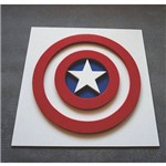 Quadro Decorativo SuperHerói Capitão América Recorte Mdf 6mm
