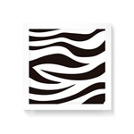 Quadro Decorativo Textura Zebra Animal Print - 30x30cm (moldura em Laca Branca)