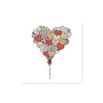 Quadro Decorativo Tipo Placa Balões de Amor - 20x20cm