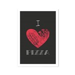 Quadro Decorativo Tipo Placa I Love Pizza - 32,5x23cm