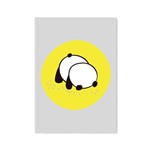 Quadro Decorativo Tipo Placa Panda Engatinhando - 32,5x23cm