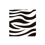 Quadro Decorativo Tipo Placa Textura Zebra Animal Print - 20x20cm