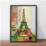 Quadro Decorativo Torre Eifel Colorful 20x30cm Preto