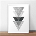 Quadro Decorativo Triângulos 20x30cm Branco