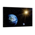 Quadro Decorativo Universo Planeta Terra 65x45cm
