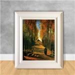 Quadro Decorativo Van Gogh - Avenue Of Poplars At Sunset Avenue Of Poplars At Sunset 40x50 Branca