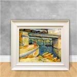 Quadro Decorativo Van Gogh - Bridges Across The Seine At Asnieres Bridges Across The Seine At Asnieres 40x50 Branca