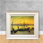Quadro Decorativo Van Gogh - Coal Barges Coal Barges 40x50 Branca