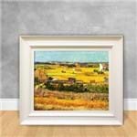 Quadro Decorativo Van Gogh - Harvest At La Crau Harvest At La Crau With Montmajour In The Background 40x50 Branca